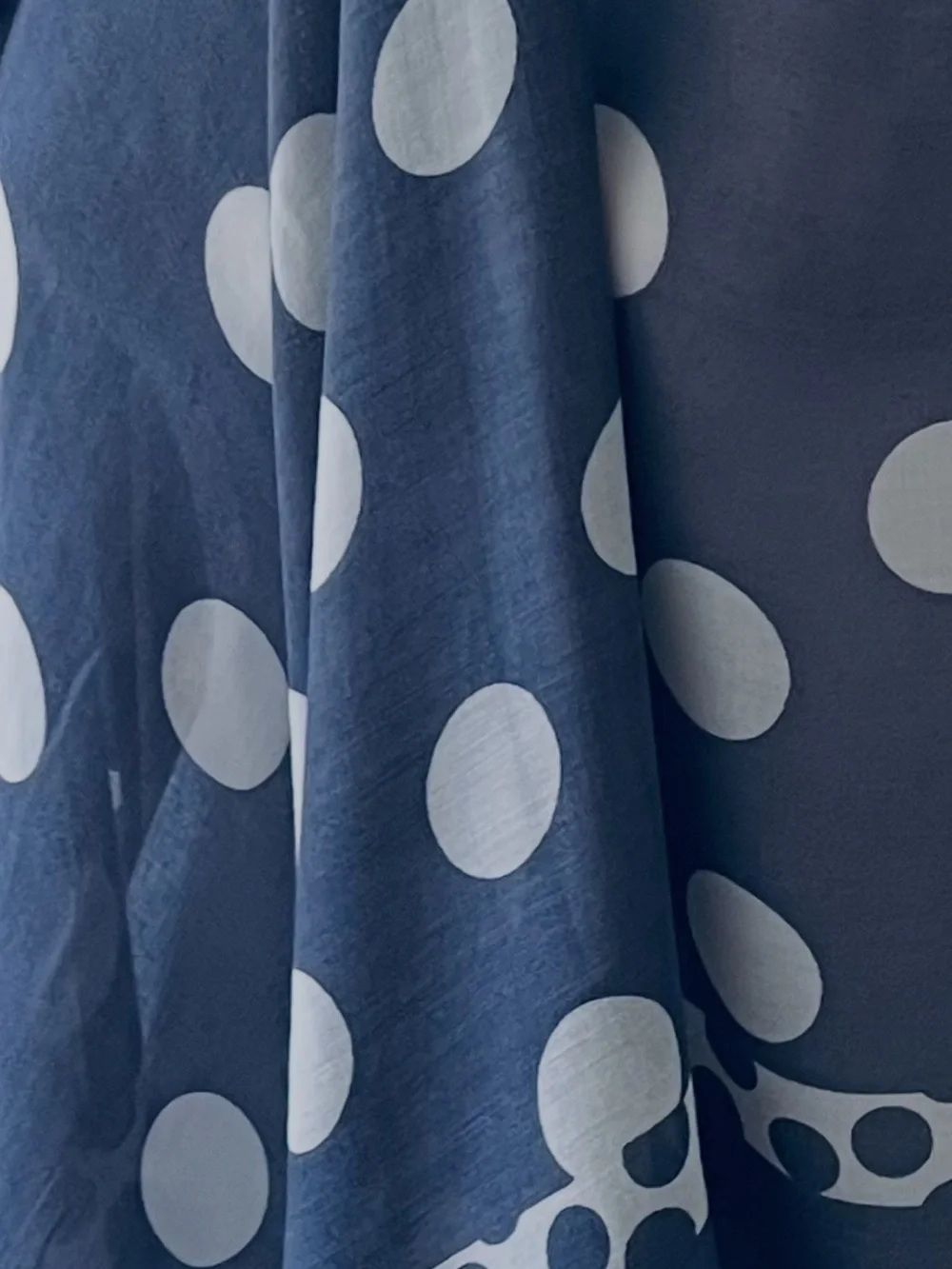 🧣LOFT 100% rayon lilac and White Polka Dot 50”x 50” square scarf